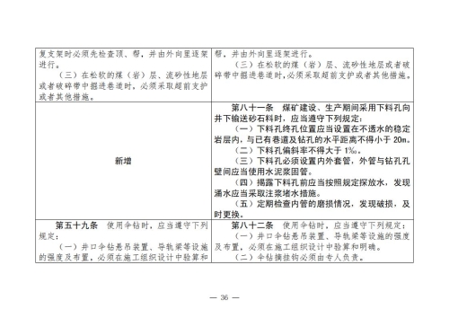 煤矿清静规程2025版新旧比照表_36