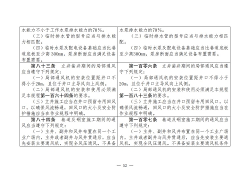 煤矿清静规程2025版新旧比照表_52