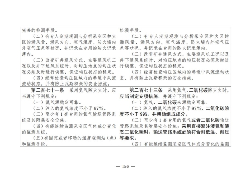 煤矿清静规程2025版新旧比照表_156