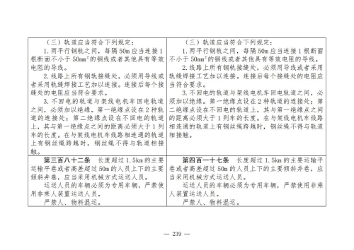 煤矿清静规程2025版新旧比照表_239