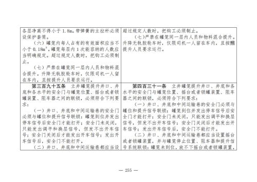 煤矿清静规程2025版新旧比照表_255